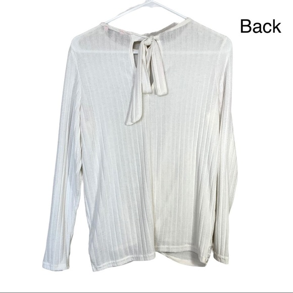 Juicy Couture Y2K White Bling Neck Front Knot Pull On Lightweight Sweater Medium - Picture 5 of 15